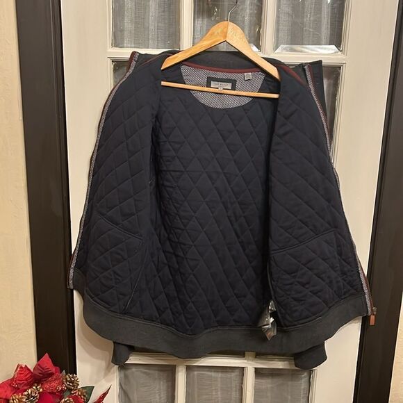 Ted Baker Grey Lined Quilted Coat - Picture 9 of 16